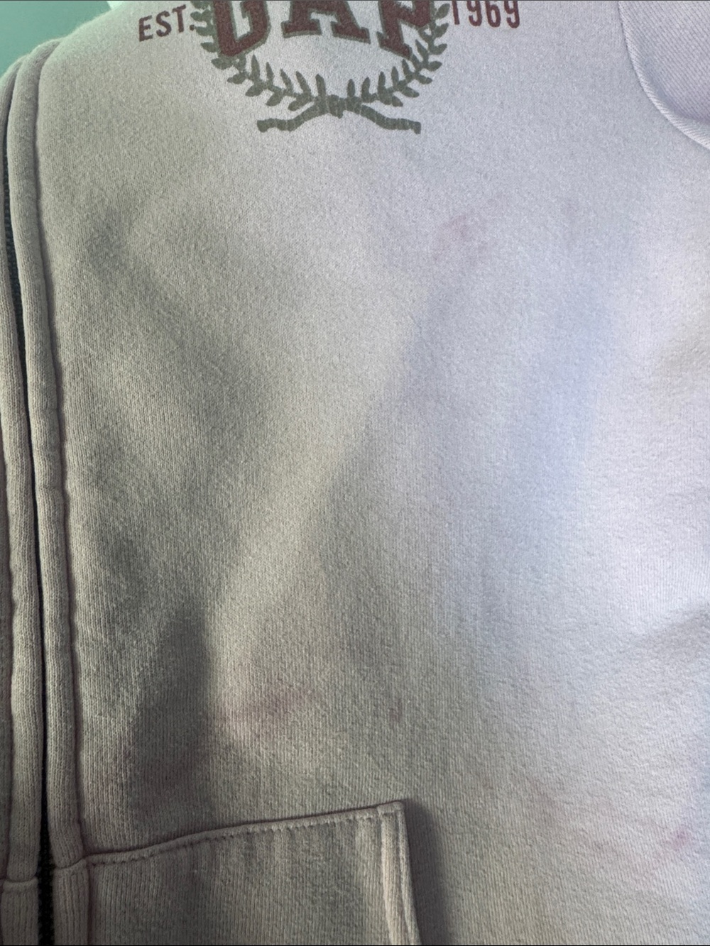 GAP Women’s Pink Full Zip Y2K Hoodie Sz L - Picture 2 of 8